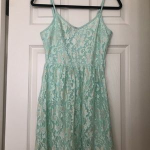 Sea foam green dress